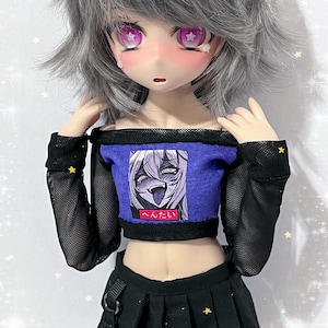 MADE TO ORDER, Anime Girl Crop Top For Mini Dollfie Dream, 1/4 Bjd