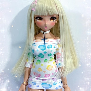 MADE TO ORDER, Rainbow Cheetah Dress Imomodoll, Mini Dollfie Dream, 1/4 bjd