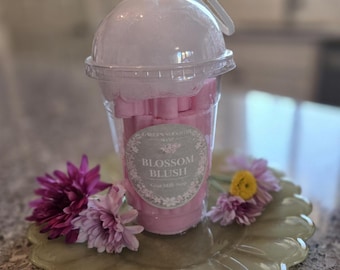 Blossom Blush Ziegenmilchseife | Weiche florale botanische Bar