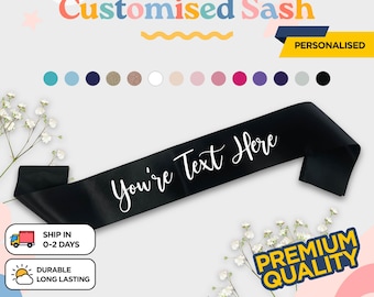 Fascia personalizzata / Fasce di laurea personalizzate / Decorazioni per addio al nubilato a tema concorso di bellezza