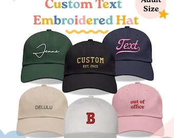 Broderad basebollkeps | Personlig bomullshatt för män och kvinnor