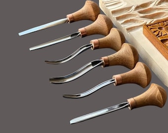 Palm Wood Carving Tools | Linocut Chisels for Detailed Crafting