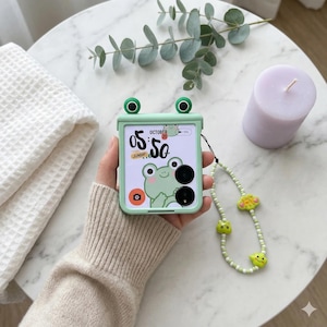 Capa articulada com olhos de sapo fofos para Samsung Galaxy Z Flip