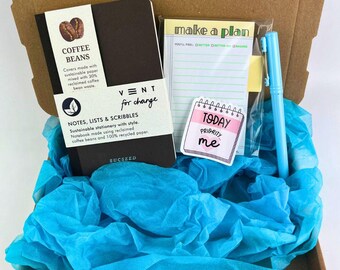 The On-The-Go Stationery Set - Eco Notebook, Sticky Notes and Pen - Bag Essentials