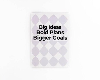 A6 Big Goals Purple Notebook