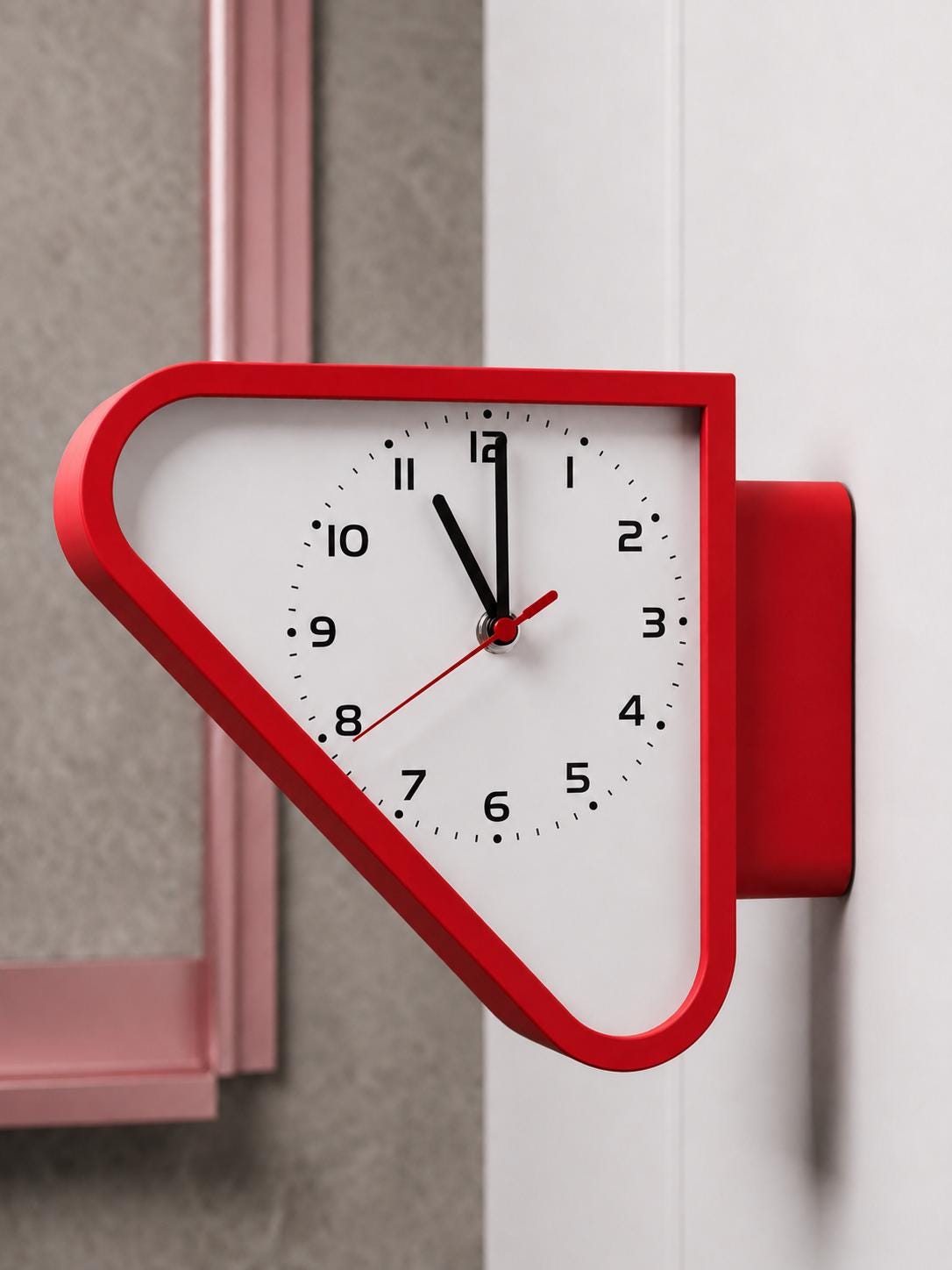 Double Sided Station Clock | Mid Century Modern Olive Green Wall