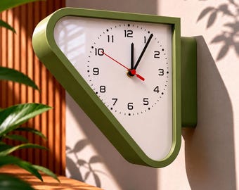 Orologio da stazione vintage a doppia faccia / Orologio da parete moderno di metà secolo / Orologio da parete in stile ferroviario / Decorazione minimalista per la casa