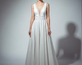 Stylish Women  Leather Gown for Special Events - Elegant Designer Dress