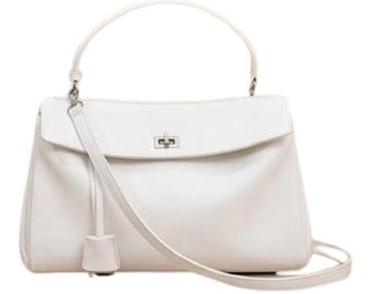 Genuine Leather Handbag – Structured Office Tote, Everyday Shoulder Bag