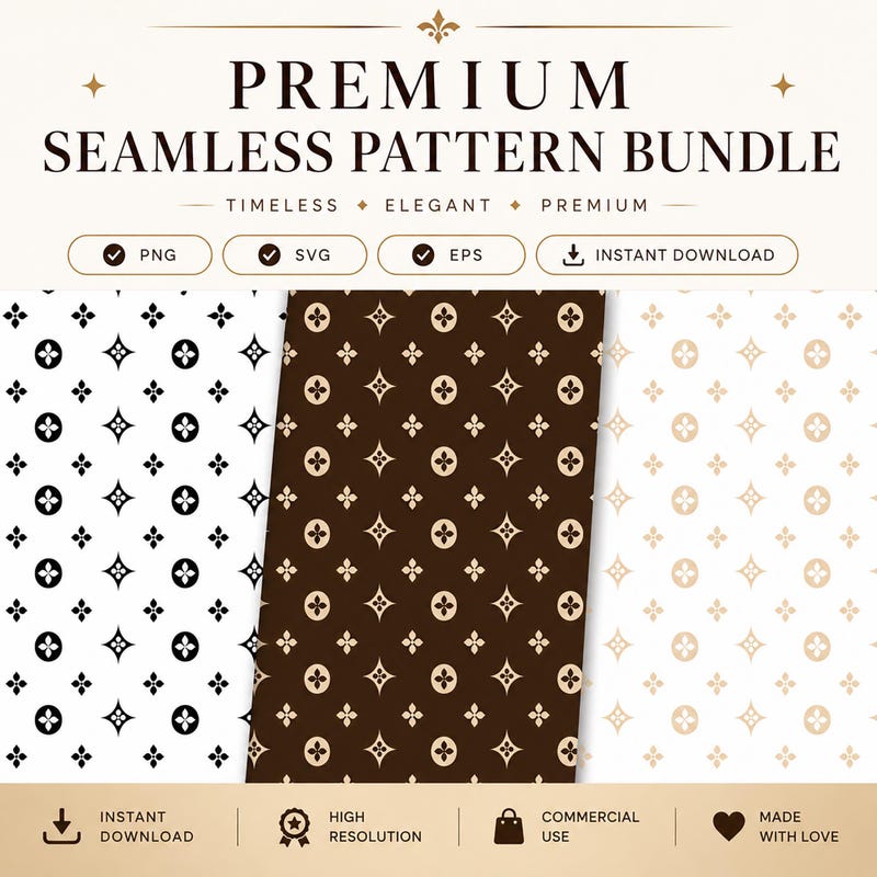 Louis Vuitton Monogram Patterns - Etsy