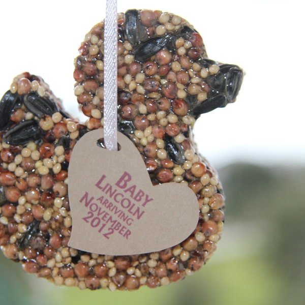 RESERVED FOR LARISA - Baby shower favors, bird seed ducky favors, set of 12 baby duck