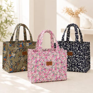 Insulated Lunch Bag for Women Men, Daisy Flower with Zipper Lunch Bag, Reusable Lunch Box Bag for Work Office School, Bento Cooler Bag, Gift