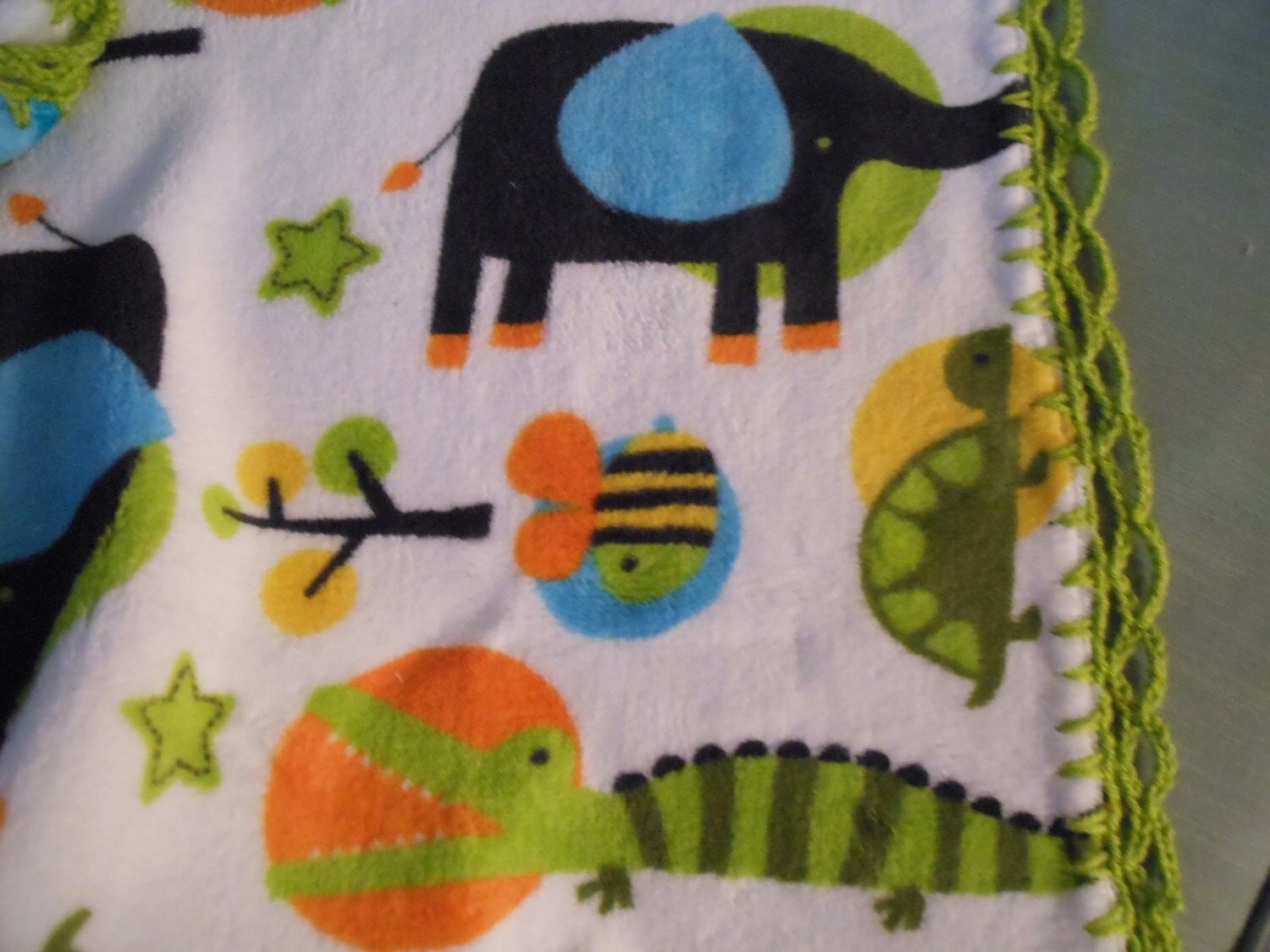 Jungle Animals Fleece Baby Blanket Etsy