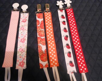 Pacifier Clip, Binky Clip, Pacifier Holder, Paci Clip.Baby Pacifier Clip, Set of Two