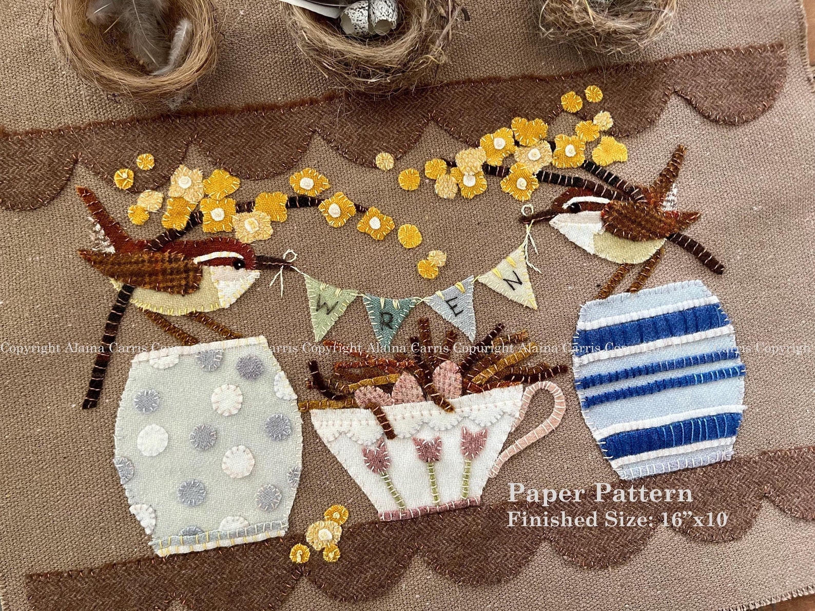 Wren's Nest Nesting Collection 1 of 4 Appliqué Embroidery PHYSICAL