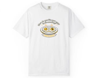 Camiseta com estampa divertida de ovos para cantadas – Camiseta com texto engraçado