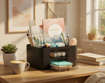Desk Organizer with Drawers, Pen Holder and Office Supply Storage for Desk Accessories