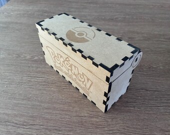 Pokemon Trading Cards Storage Box 600+ Cards. 6mm MDF
