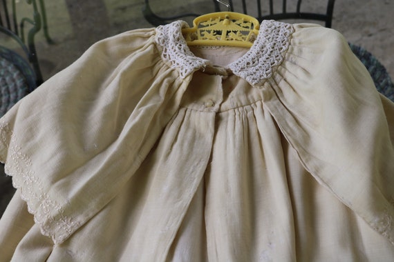 mid 1800s Germany BABY CLOAK Handcrafted Lace Emb… - image 6