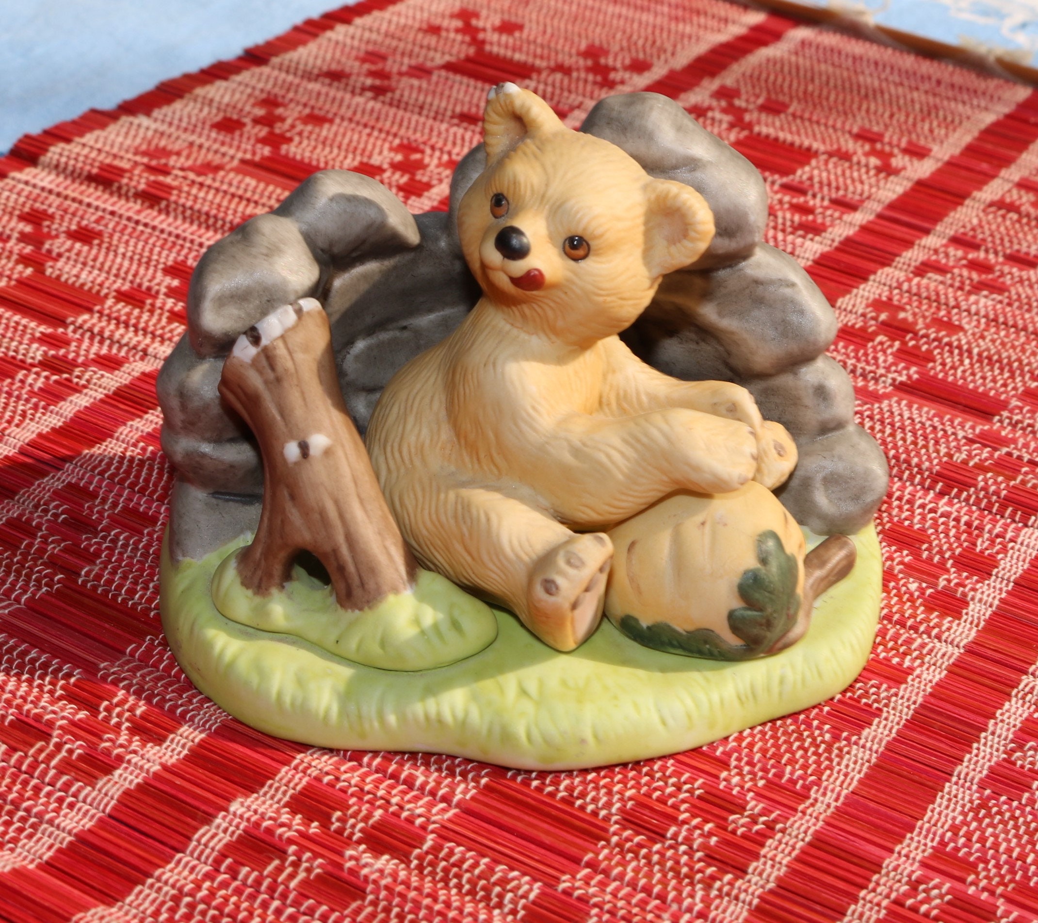 Vintage teddy bear porcelain figurines - Etsy 日本