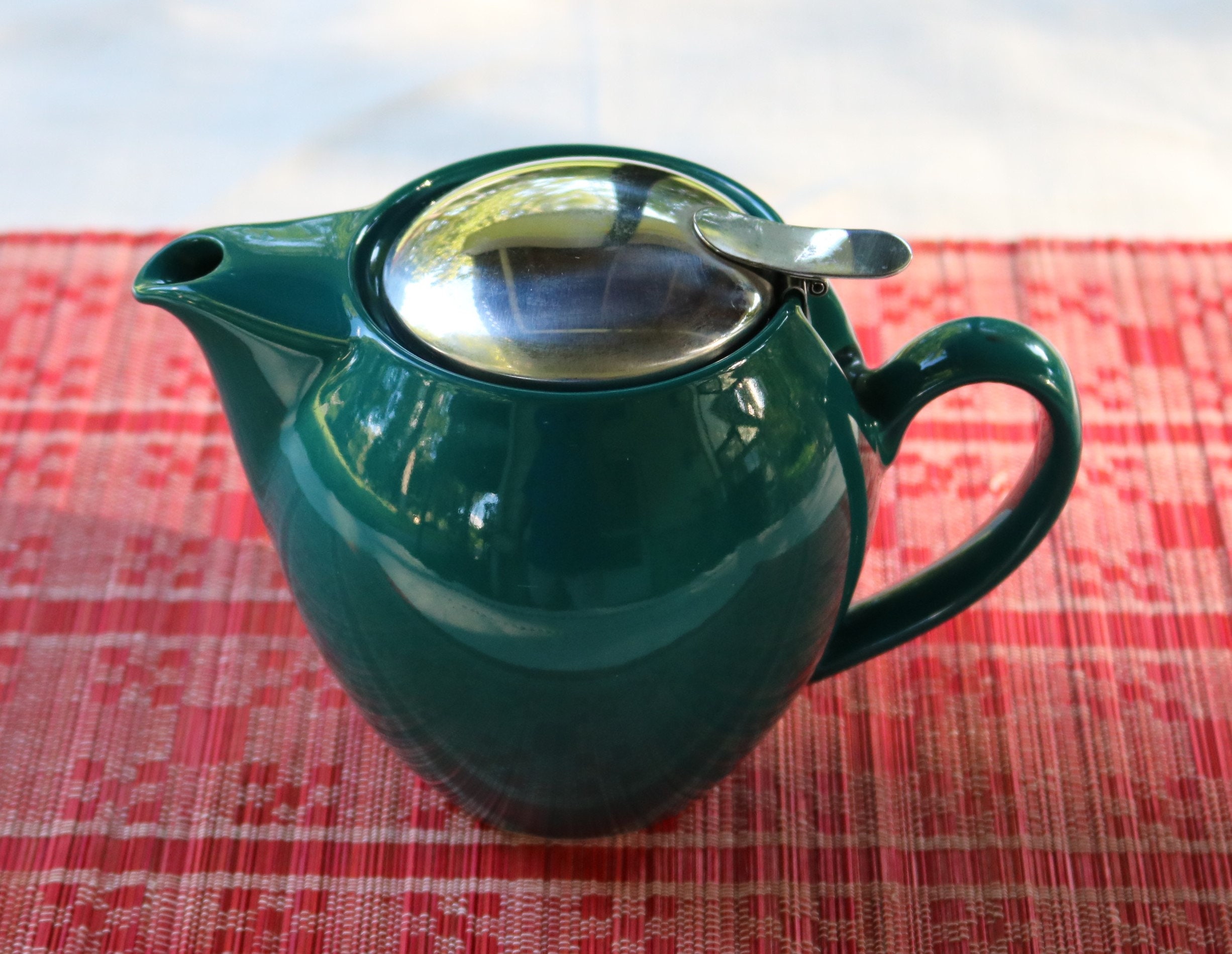 Vintage Zero Japan Red 16 Oz Ceramic Teapot