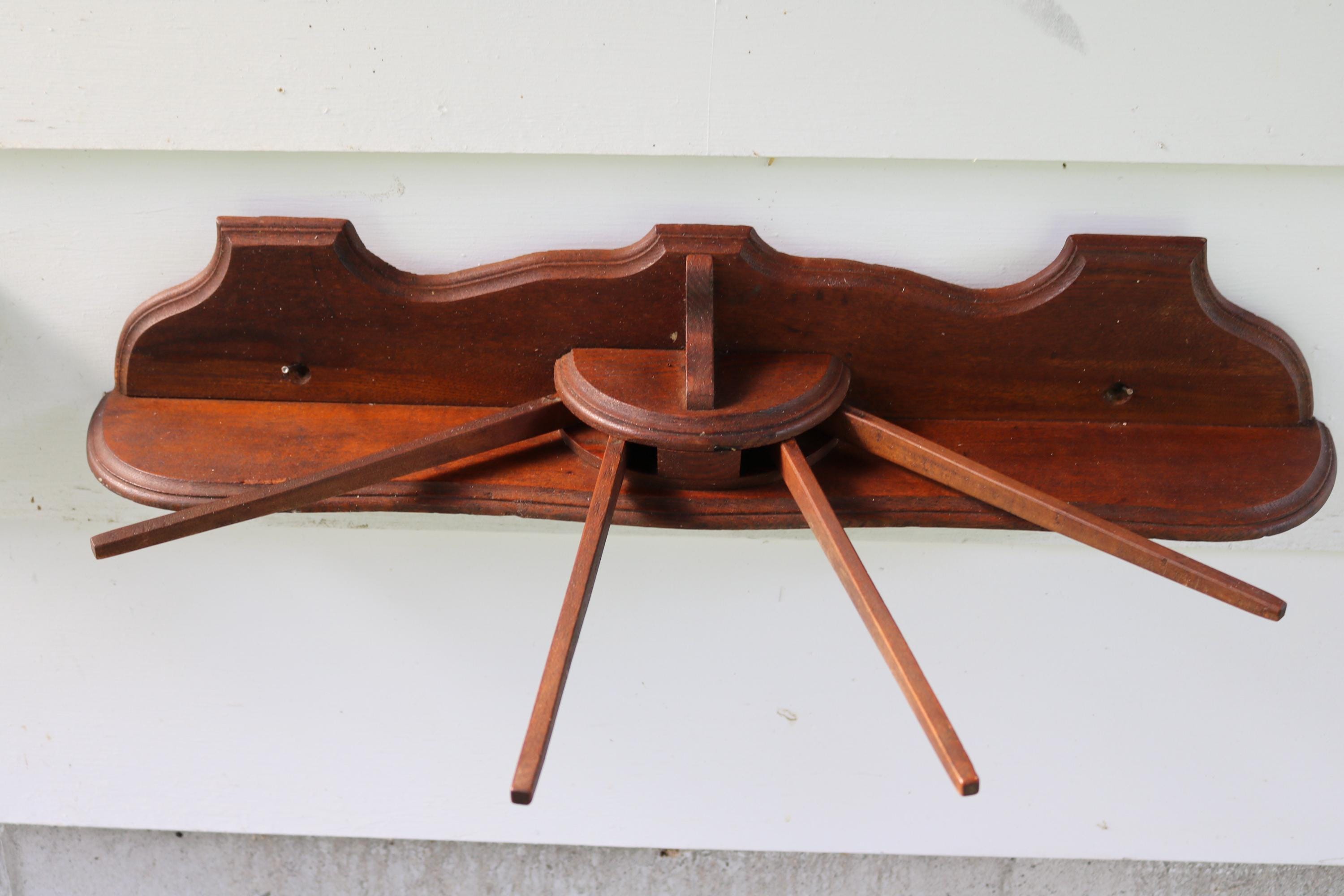 late 1800s Hanging DRYER RACK Oak Wooden Antique repurpose as Kitchen Towel Rack