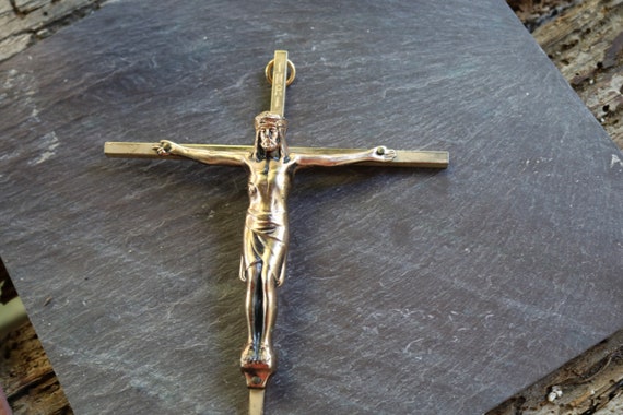 Simple yet Stunning CRUCIFIX done in Solid Brass Comes from a | Etsy