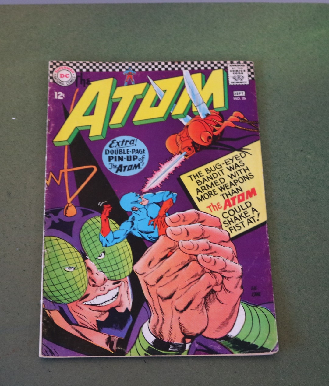 D C Comics The ATOM 26 And 33 With The Insect Bandit 1966 67 Good Color superman-the-animated-series-original-production-cel-on-original