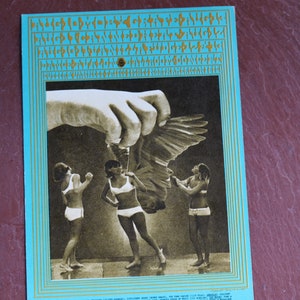 1967 POSTKARTE MUSIK PSYCHEDELICA Moby Grape Dosenwärme und Vanille Fudge 1. Druck Avalon Ballroom San Francisco