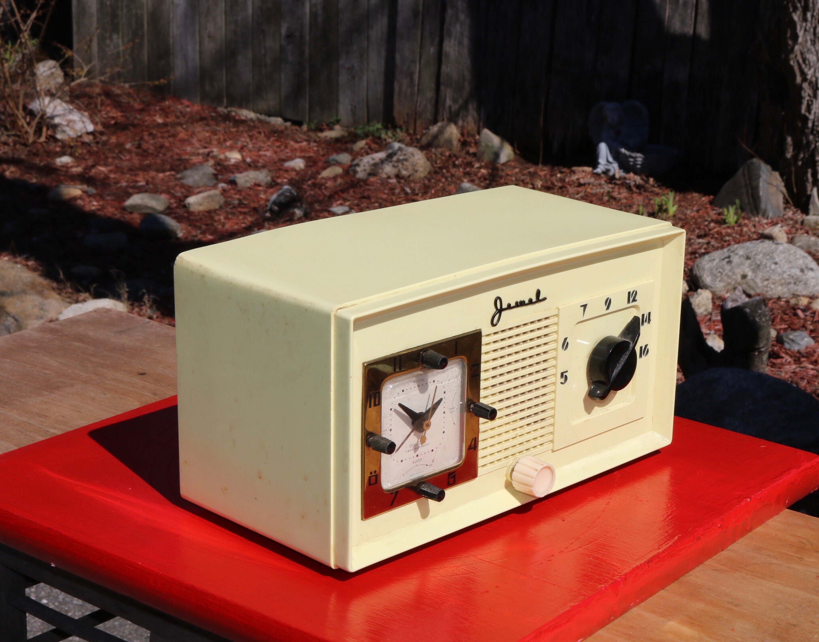 Vintage JEWEL Alarm Clock Radio 1950s Bakelite Body Model 940 Etsy