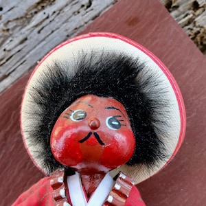 Vintage MEXICAN Puppet/Marionette Paper Mache Head Hands and Feet Hand Painted Folk Art Bandido from Puerto Vallarta 1960s
