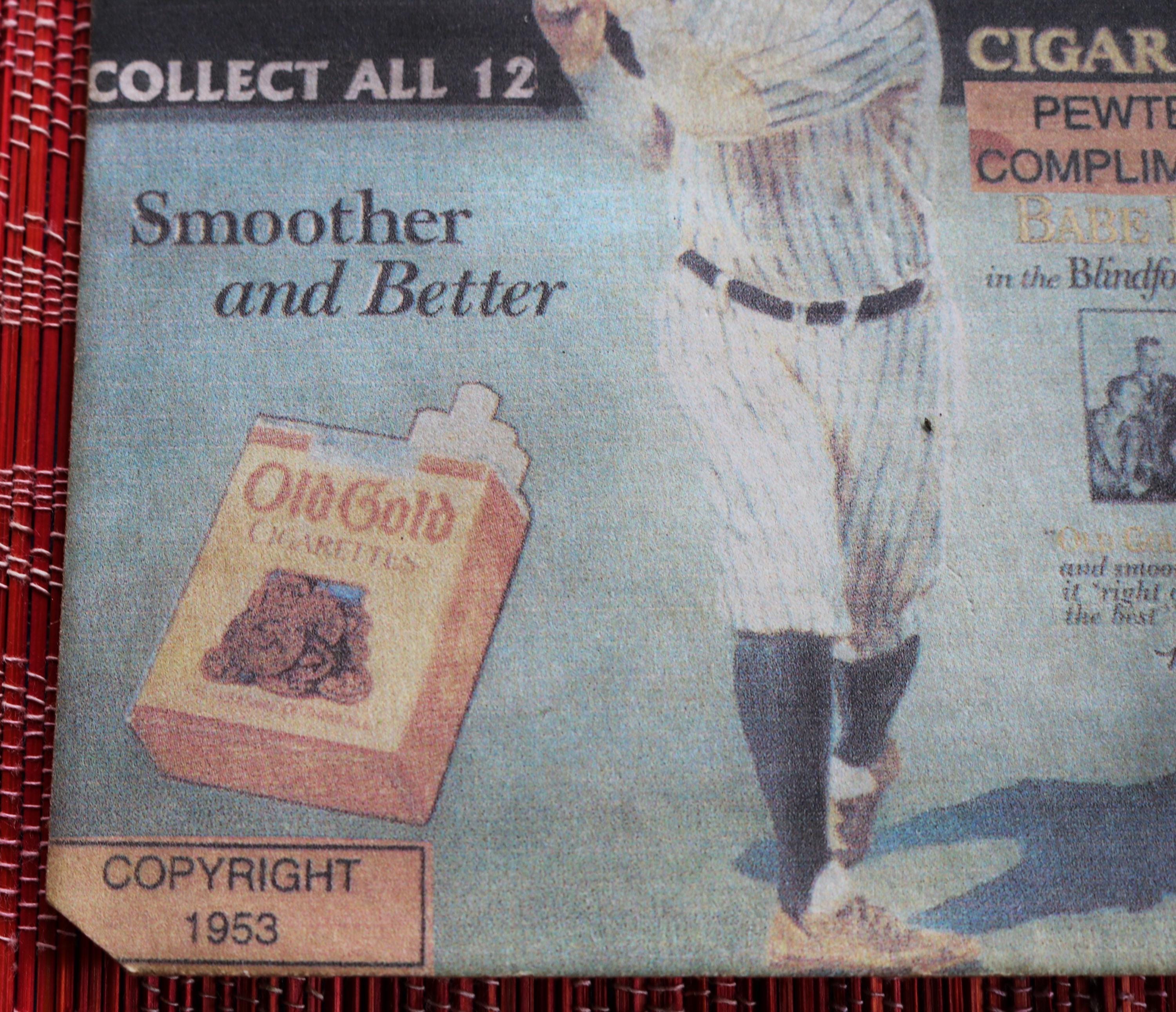 babe ruth cigarettes Baseball Collectible Advertising/toy Old Gold Cigarettes/babe Ruth Toy