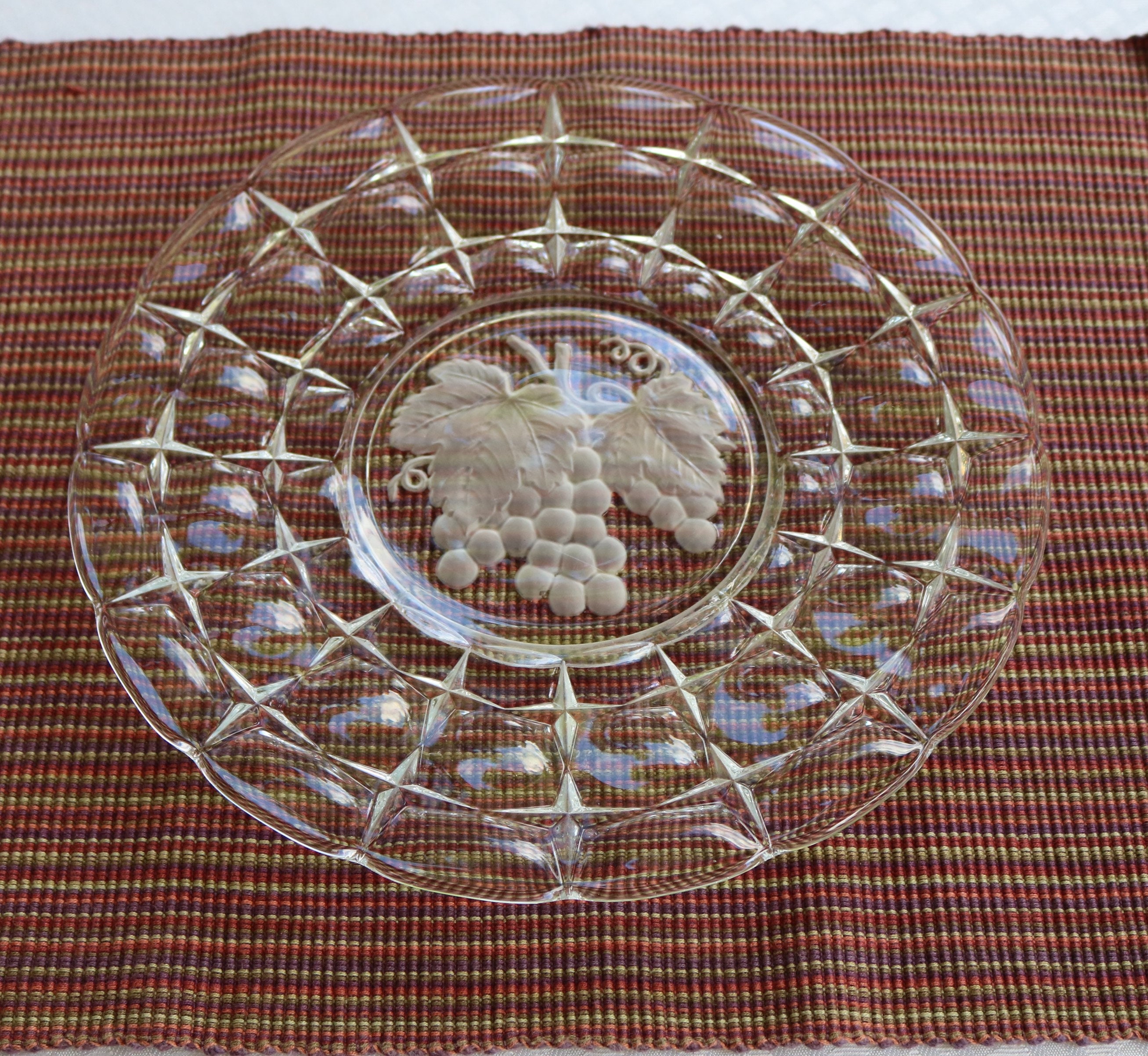 インディアナ グラス 社　ティエラ シャンティリー　ウランガラス インディアナ グラス 社 ティエラ シャンティリー ウランガラス皿