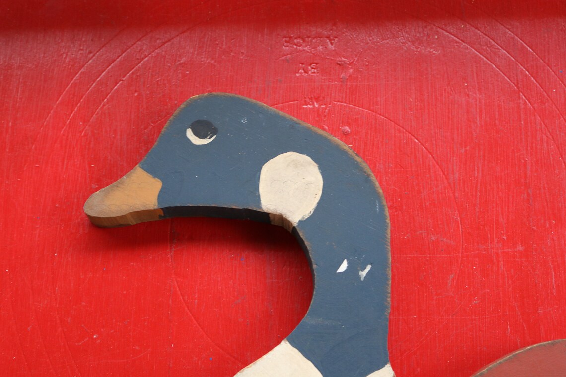 Primitivo madera tallada Mallard pato césped porche patio | Etsy