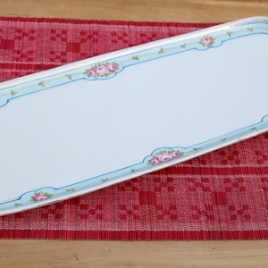 20s 30s NIPPON BOUDOIR TRAY Dresser Organizador 18&quot; Rosas Rosas Largas