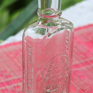 30s Grand Union Tea Company Bottle Clear Glass Small 5&quot; Tall