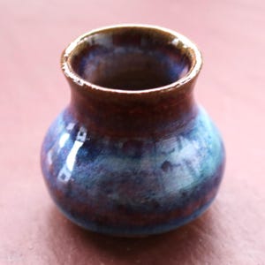 90's Miniature Artisan Vase Pot Pottery Glazed 1 3/4"