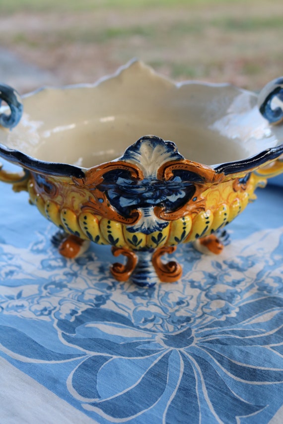 20s Agostinelli Dal Pra Italian Majolica CENTERPIECE With