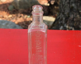 Vintage KREML HAIR TONIC Bottle R. B. Semler New York U.S.A. 3 Fl Oz Clear Glass Display Repurpose