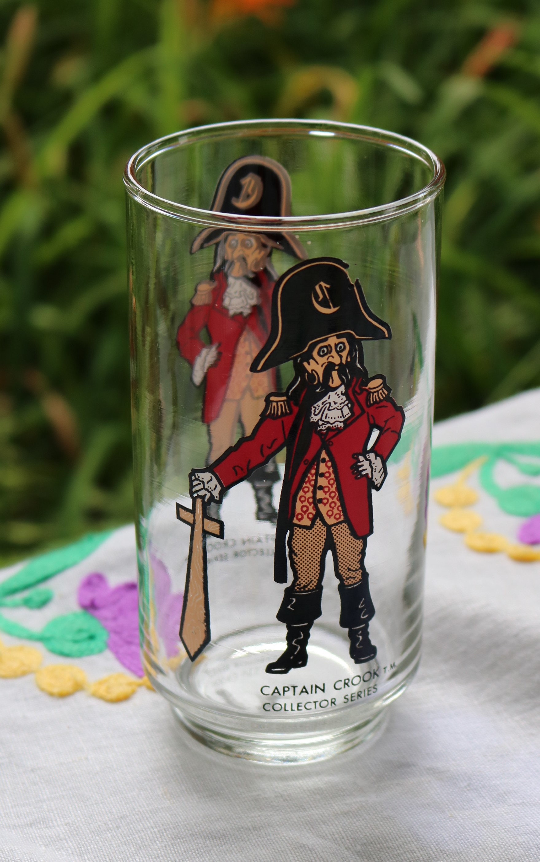 70s Mcdonalds CAPTAIN CROOK Drinking Glass Collectible Fast Food