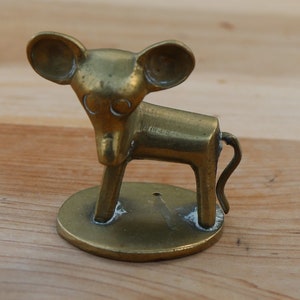 Années 60 années 70 BRASS CARTOON ANIMAL Greening Miniature Un croisement entre une souris et un cheval Chine