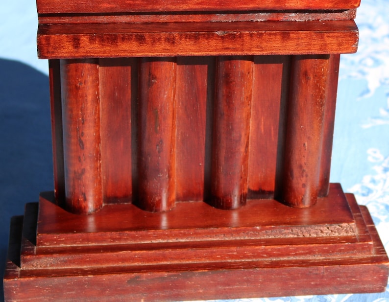 60s Federal Style Four Column BOOKENDS Hand Crafted with a Cherry Stain Large image 10