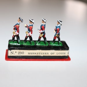 MUSKETEERS of LOUIS 1710 No.290 labeled Miniploms ALYMER Made in Spain Miniature Soldiers