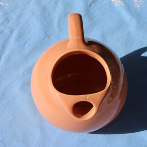 50s California FRANCISCAN WARE KugelKrug in lachsrosa-orange mit Eisschutz Bild 2