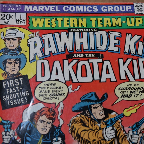 Marvel Comics Western Team-Up Rawhide Kid and Dakota Kid #1 1973 Great Color High Gloss