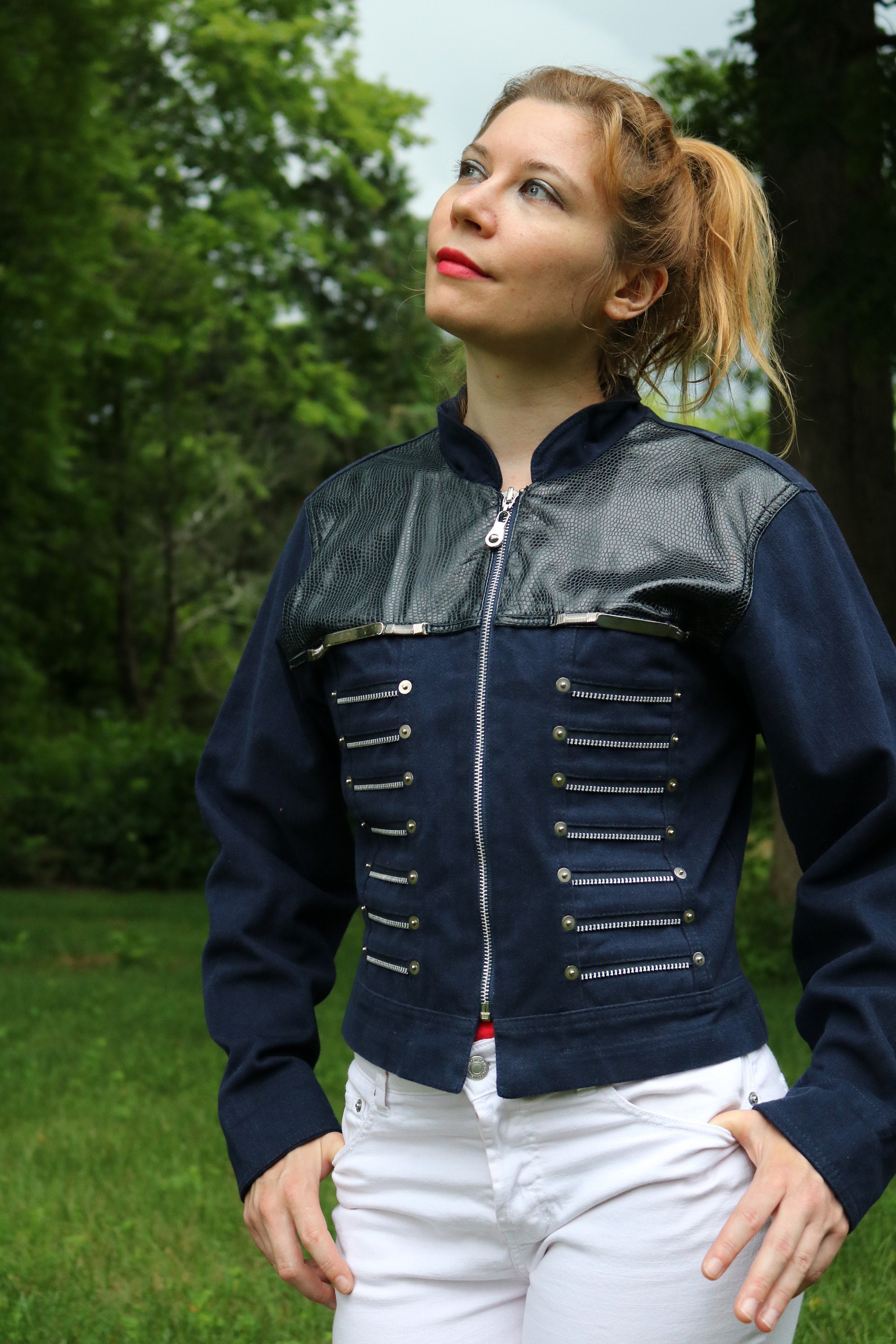 ジャケット・アウター Badway Classic Studs Denim Jacket Msize
