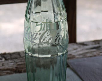 COLUMBUS 60s Hobble Skirt COCA-COLA Coke Green Glass Bottle Columbus Ohio Collectible    S