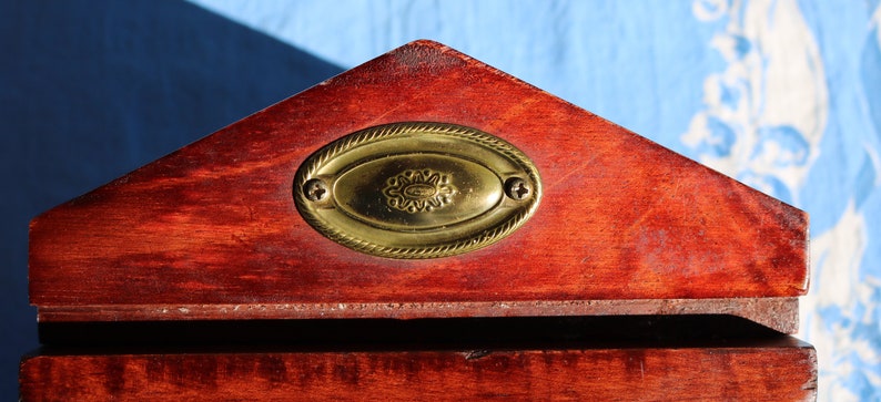 60s Federal Style Four Column BOOKENDS Hand Crafted with a Cherry Stain Large image 2