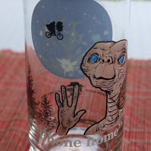 1982 E.T. Souvenirs de films en verre à collectionner Phone Home Universal City Studio Pizza Hut