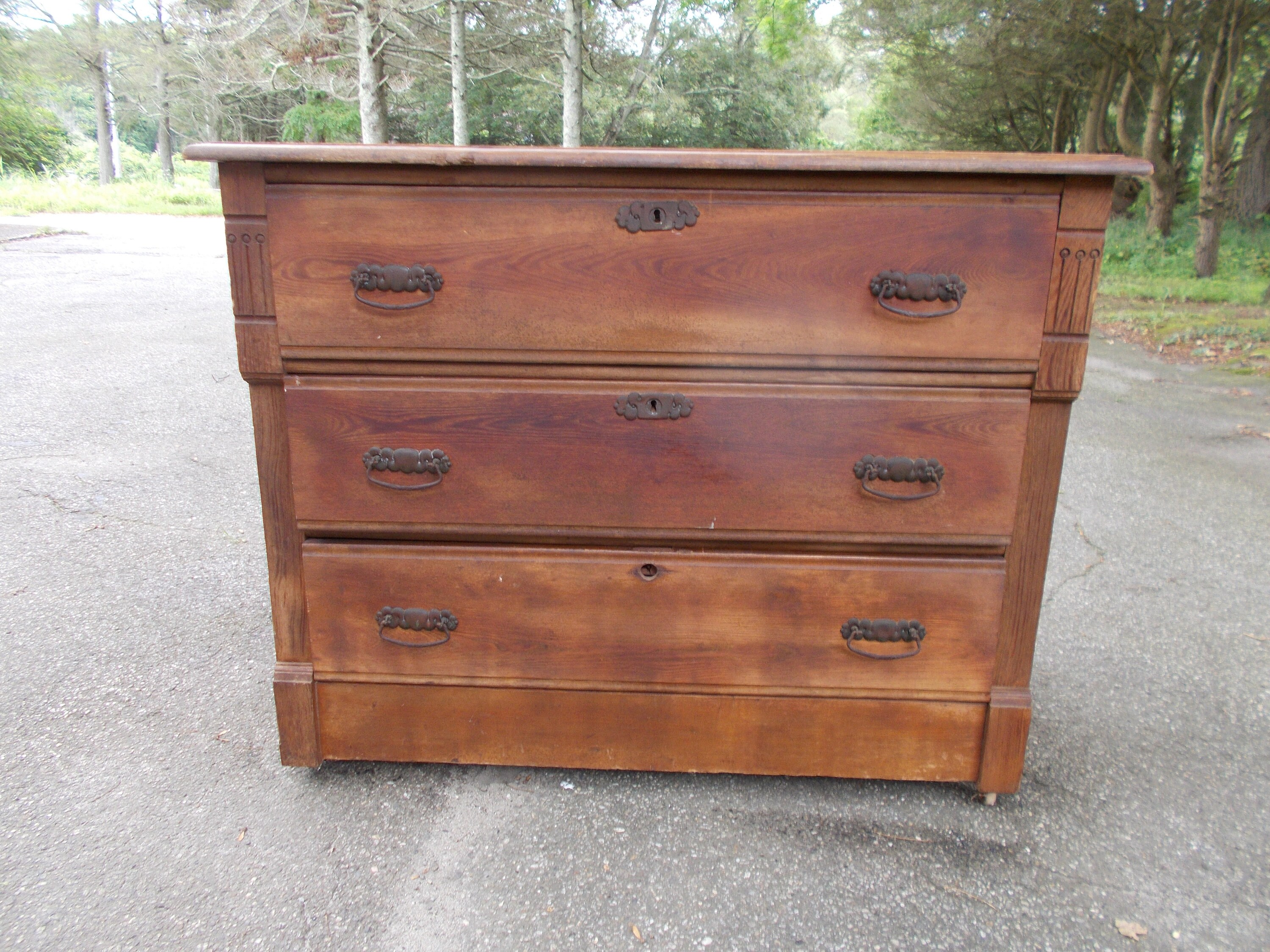 Early 1900s Wood Chest Of Drawers Bureau Dresser From An Old Etsy